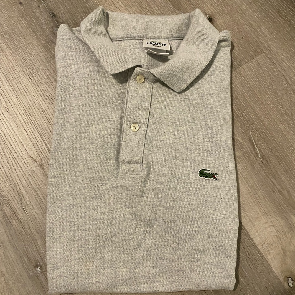 Lacoste Pique Polo (Heather Gray)